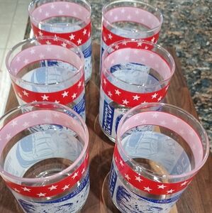 Vintage Set of 6 Apollo 12 Glasses Return to the Moon